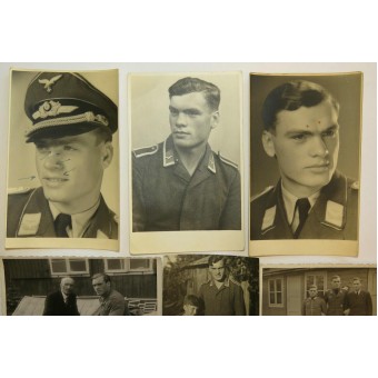 Set of the 6 photos, Luftwaffe Lieutenant, flying personnel. Espenlaub militaria